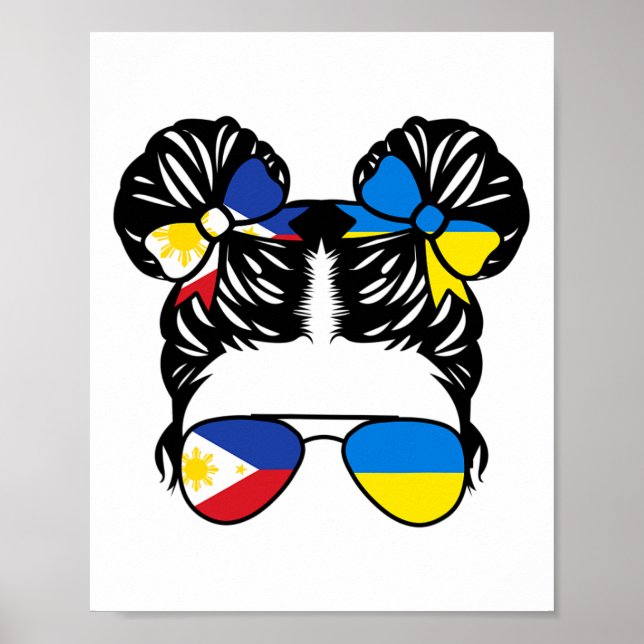 Halb philippinisch halb ukrainisches Mädchen Phili Poster (Vorne)