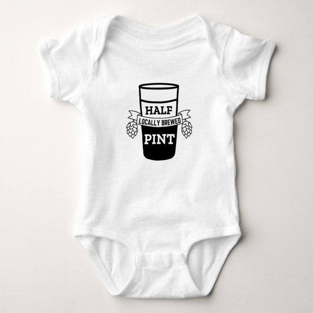 Halb Pint Baby | Bier Lover | Brewery Baby  Strampler (Vorderseite)