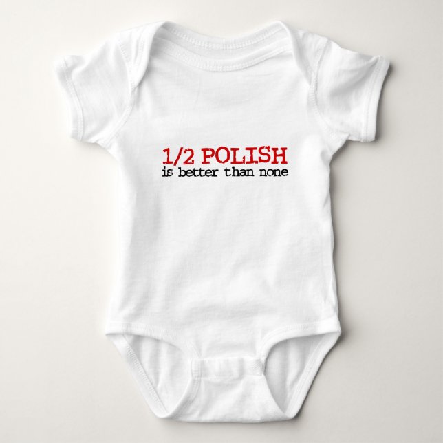 Halb Polnisch Baby Strampler (Vorderseite)