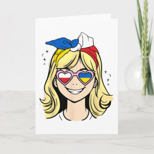 Halb polnisch halb ukrainisches kleines Mädchen  Karte