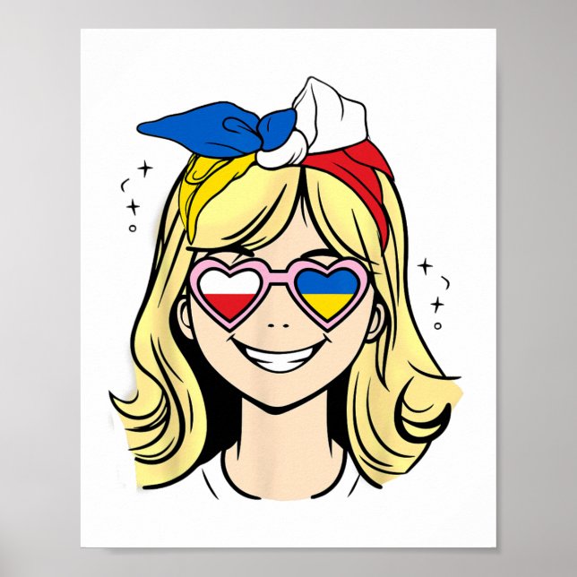 Halb polnisch halb ukrainisches kleines Mädchen Poster (Vorne)