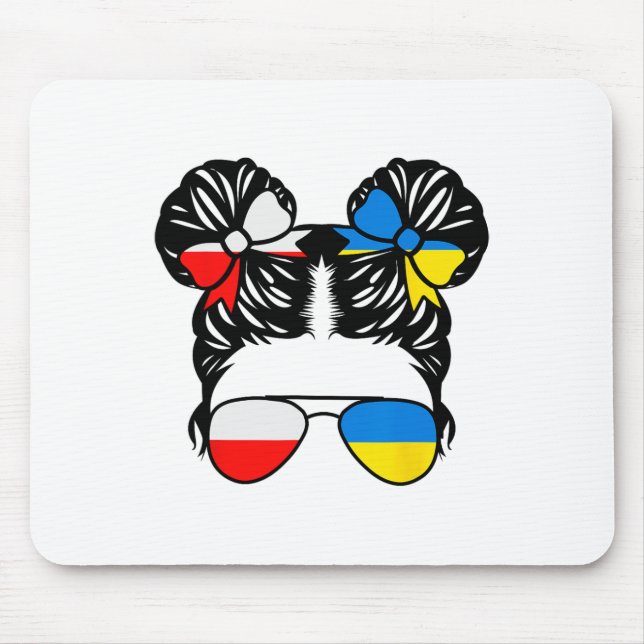 Halb Polnisch Halb Ukrainisches Mädchen Polen Kind Mousepad (Vorne)