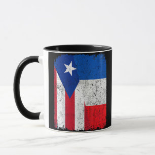 Halb puerto-ricanisch halb französische Flagge Her Tasse