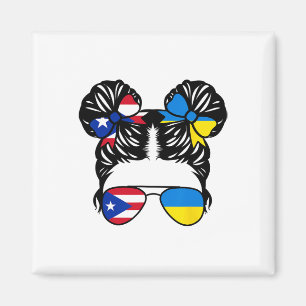 Halb puerto-ricanisches halb ukrainisches Mädchen Magnet