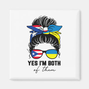 Halb puerto-ricanisches halb ukrainisches Mädchen Magnet