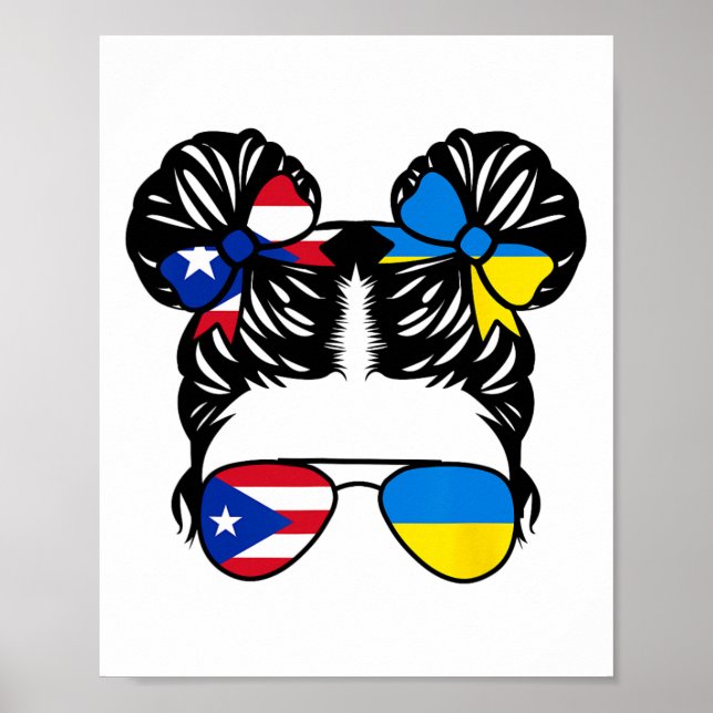 Halb puerto-ricanisches halb ukrainisches Mädchen  Poster (Vorne)