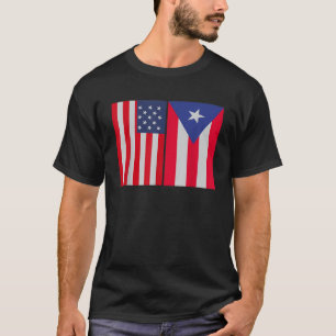 Halb Puerto Rico Amerikanischer Puerto Rico Verein T-Shirt