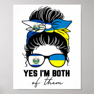Halb salvadorianisches halb ukrainisches Mädchen E Poster