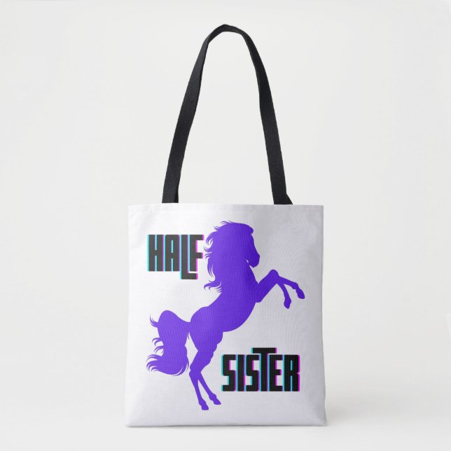 Halb Schwester Lila Pony Sibling Tasche (Vorderseite)