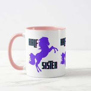 Halb Schwester Lila Pony Sibling Tasse