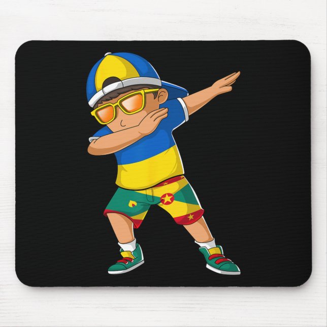 Halb ukrainischer grenadischer Junge Ukraine Grena Mousepad (Vorne)