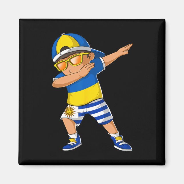 Halb ukrainischer uruguayischer Junge Ukraine Urug Magnet (Vorne)