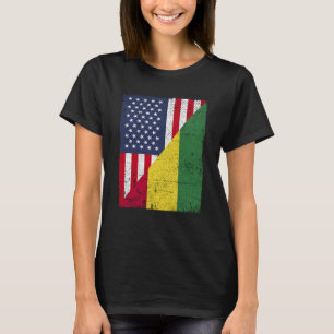 Halb-USA-Flagge Half-Bolivien-Flagge Amerikanische T-Shirt