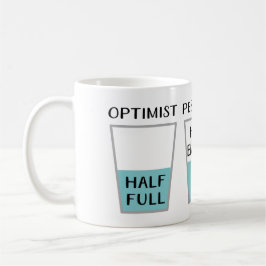 Halb volles lustiges Glasmeme Kaffeetasse