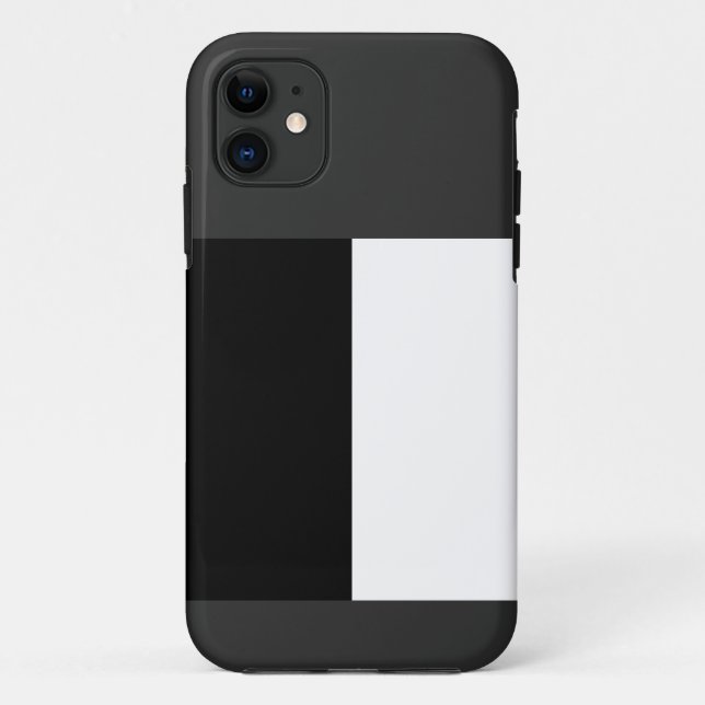 halb weiß halb schwarz, halb schwarz halb weiß Case-Mate iPhone hülle (Rückseite)