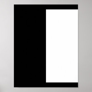 halb weiß halb schwarz, halb schwarz halb weiß poster