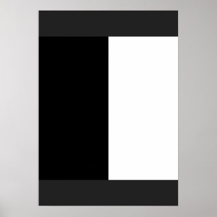 halb weiß halb schwarz, halb schwarz halb weiß poster