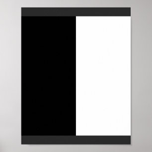 halb weiß halb schwarz, halb schwarz halb weiß poster