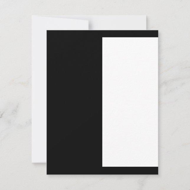 halb weiß halb schwarz, halb schwarz halb weiß save the date (Vorderseite)