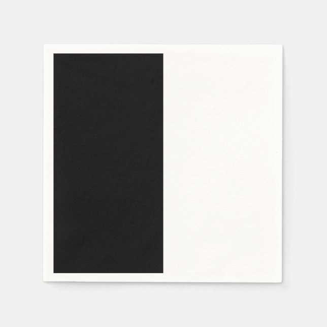 halb weiß halb schwarz, halb schwarz halb weiß serviette (Vorderseite)