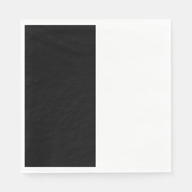 halb weiß halb schwarz, halb schwarz halb weiß serviette (Vorderseite)