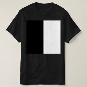 halb weiß halb schwarz, halb schwarz halb weiß T-Shirt