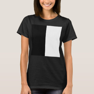 halb weiß halb schwarz, halb schwarz halb weiß T-Shirt