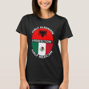 Halbalbanische Halb-Mexikanisch-Albanien Mexiko-Fl T-Shirt