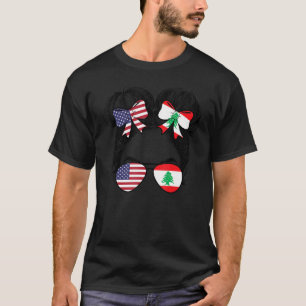 Halbamerikaner Halblibanesische USA Libanon Pride T-Shirt