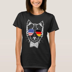 Halbamerikanische Halbdeutsche Flagge Halbdeutsche T-Shirt