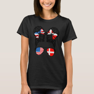 Halbamerikanische Halbfinale Dänische Girl USA Dän T-Shirt
