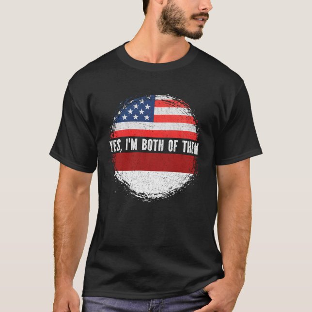 Halbamerikanische Halbfinale indonesische US-Flagg T-Shirt (Vorderseite)