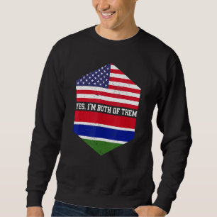 Halbamerikanische Half-Gambian-USA-Flagge Gambia Sweatshirt