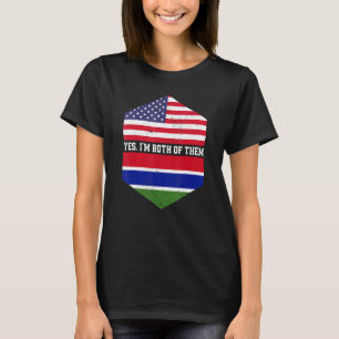 Halbamerikanische Half-Gambian-USA-Flagge Gambia T-Shirt