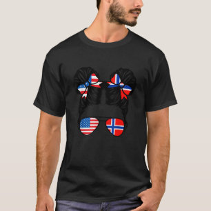 Halbamerikanische Half-Norwegische Girl-USA-Norweg T-Shirt