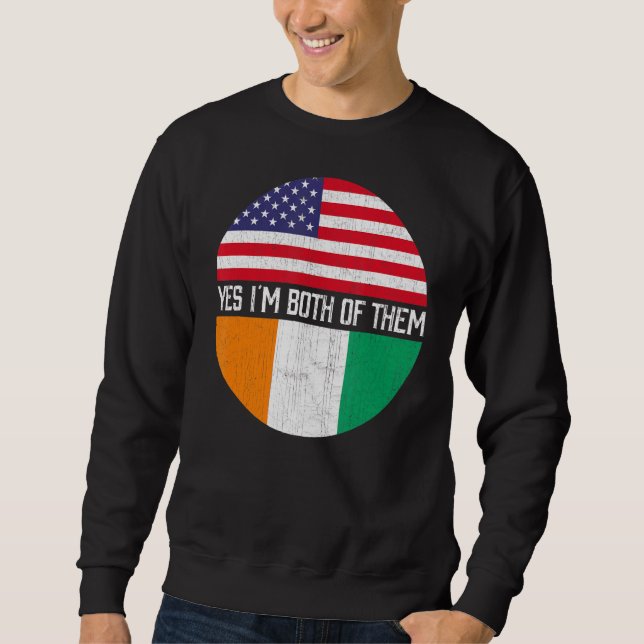 Halbamerikanischer Halbfinder der ivorischen Flagg Sweatshirt (Vorderseite)