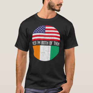 Halbamerikanischer Halbfinder der ivorischen Flagg T-Shirt