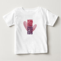 Halbärmeliges weißes T-Shirt mit rosa Herz-Design