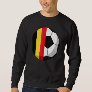 Halbbelgische Flagge Halbfußball-Fußball Sweatshirt
