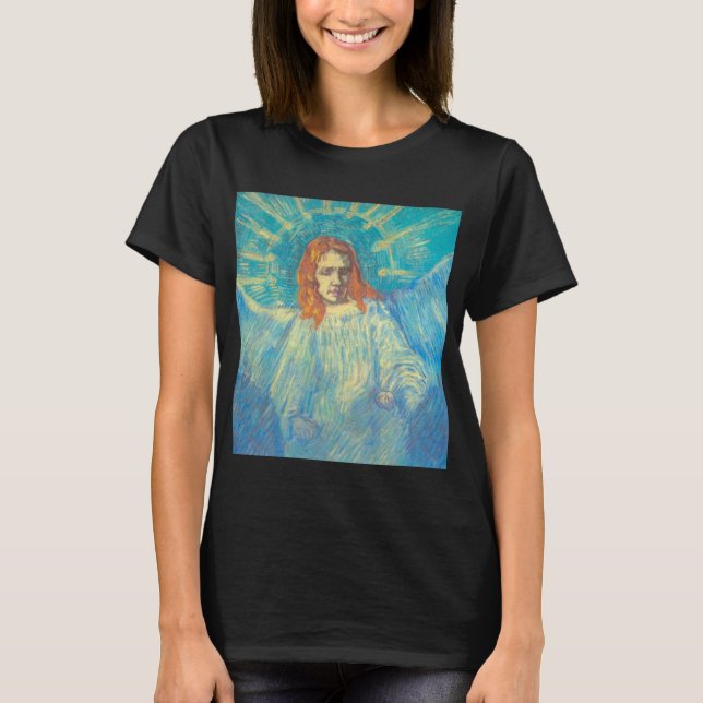Halbbild eines Engels von Vincent van Gogh T-Shirt (Vorderseite)