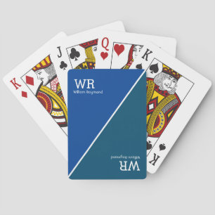 Halbblau Zwei Tones spielen Karten Spielkarten