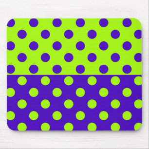 Halbblauer Green Polka Dots Design Mousepad