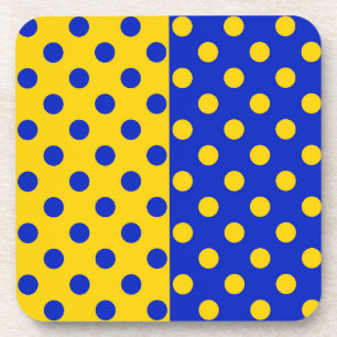Halbblauer Polka Dots Design Getränkeuntersetzer