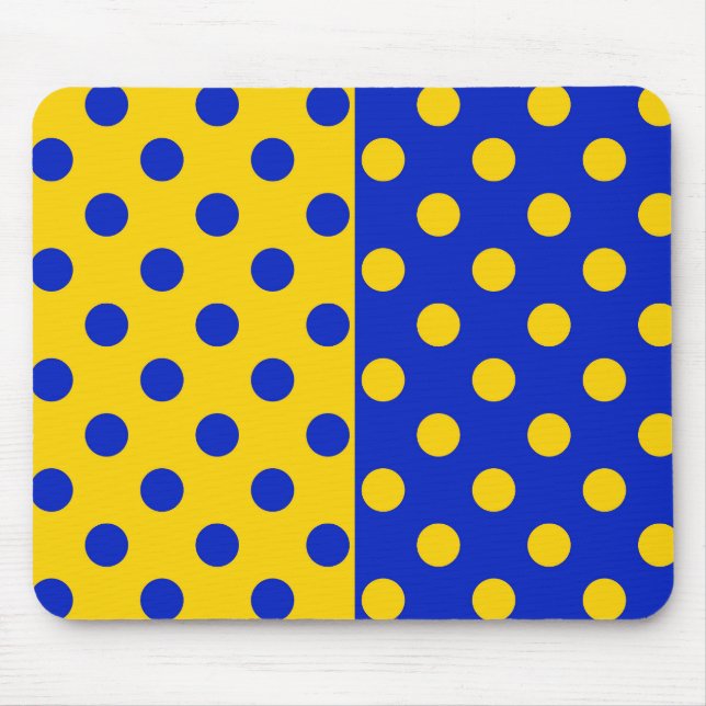 Halbblauer Polka Dots Design Mousepad (Vorne)