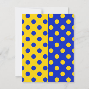Halbblauer Polka Dots Design Postkarte