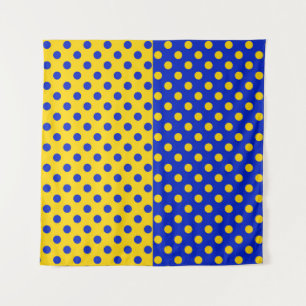 Halbblauer Polka Dots Design Wandteppich