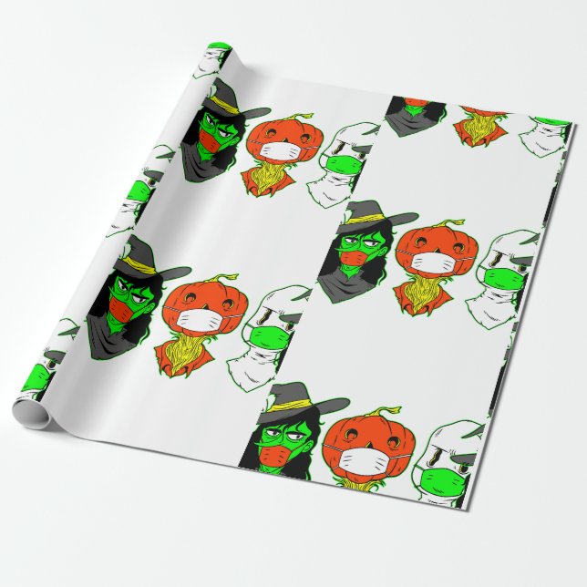 Halbblutkürbis-Kürbiskürbis Geschenkpapier (Ungerollt)