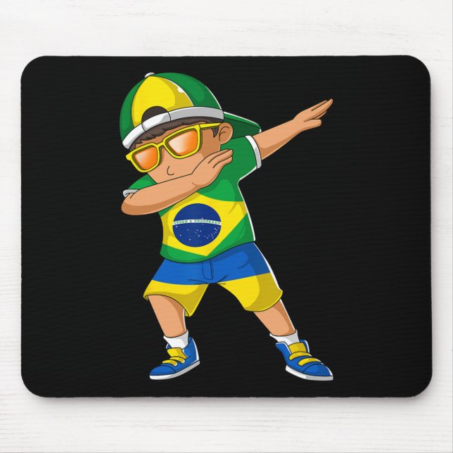 Halbbrasilianischer halbukrainischer Junge Kind Br Mousepad (Vorne)