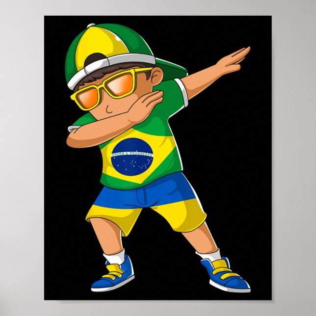 Halbbrasilianischer halbukrainischer Junge Kind Br Poster (Vorne)