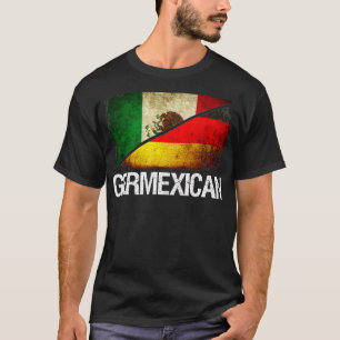 Halbdeutsche Halbmexikanische Flagge Germexikanisc T-Shirt